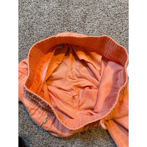 NEW Athleta Cabo 100% Linen Joggers High-Rise Pull-On Cactus Peach Pant 12 Tall - Picture 10 of 12